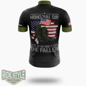 Vintage Memorial Day Veteran Cycling Jersey Kit - Short Sleeve Cycling Jersey-White