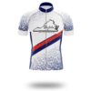 Virginia Cycling Jersey, Virginia Map Cycling Jersey - Short Sleeve Cycling Jersey-White