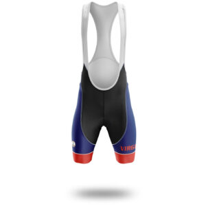 Virginia Flag Cycling Kit, Cycling Custom Your Name Jersey and Bib Short - Bib Shorts-White