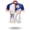 Virginia Flag Cycling Kit, Cycling Custom Your Name Jersey and Bib Short - Short Sleeve Cycling Jersey-White