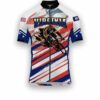 Virginia States Cycling Jersey, USA Flag Men Women Jersey Full Kit - Short Sleeve Cycling Jersey-White
