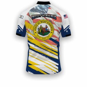 West Virginia States Cycling Jersey, USA Flag Men Women Jersey Full Kit - Short Sleeve Cycling Jersey-White