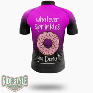 Whatever Sprinkles Your Donuts Cycling Jersey Kit, Bicycle Clothing - Short Sleeve Cycling Jersey-White
