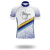 Wisconsin Cycling Jersey, Wisconsin Map Cycling Jersey - Short Sleeve Cycling Jersey-White