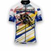 Wisconsin States Cycling Jersey, USA Flag Men Women Jersey Full Kit - Short Sleeve Cycling Jersey-White