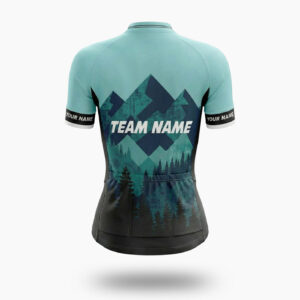 Women Cycling Jersey, Custom Team Name and Your Name Mountain Cycling Jersey - Women Short Sleeve Cycling Jersey-White