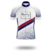 Wyoming Cycling Jersey, Wyoming Map Cycling Jersey - Short Sleeve Cycling Jersey-White