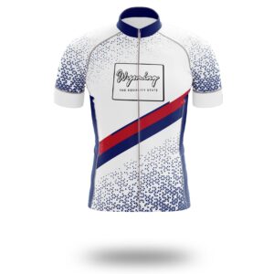 Wyoming Cycling Jersey, Wyoming Map Cycling Jersey - Short Sleeve Cycling Jersey-White