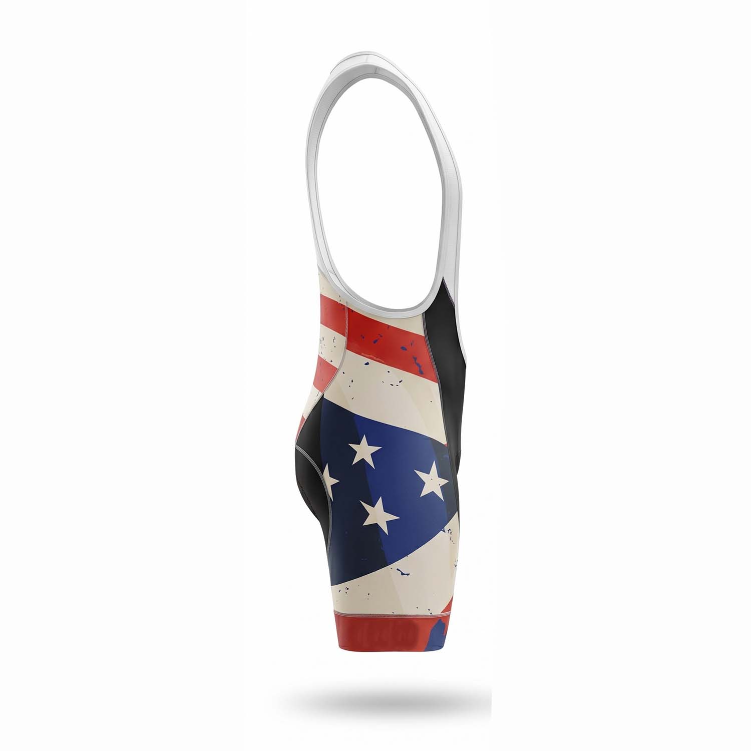 American Flag Grunge Style Performance Men's Cycling Bib Shorts 4
