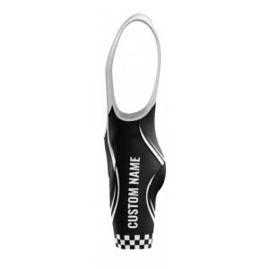 Checkered Cycling Bib Short, Custom Name Bib Short 3