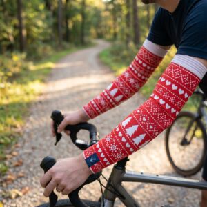 Christmas Pattern Arm Sleeves Cycling Arm Warmers 2