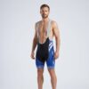 Custom Name Performance Bike Bib Shorts - Royal Blue Racing Style with Padded Chamois 1