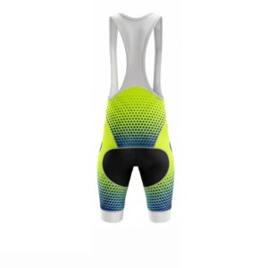 Cycling Bib Short Halftone Pattern Blue and Green 3