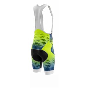 Cycling Bib Short Halftone Pattern Blue and Green 4