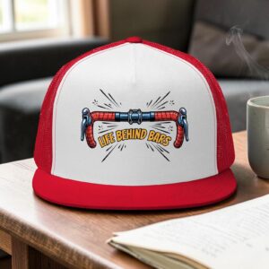 Cycling Gifts Life Behind Bars Trucker Cap - One Size - Red