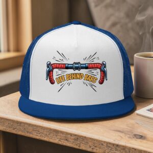 Cycling Gifts Life Behind Bars Trucker Cap - One Size - Royal