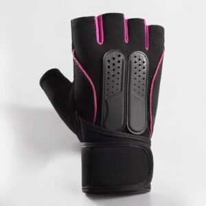 Pair Fitness Anti-Slip Protection Gloves With Wrist Support 3