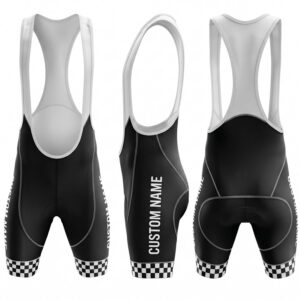 Personalized Racing Checkered Cycling Bibs 2