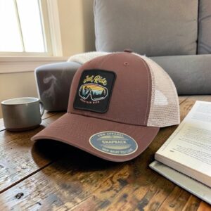 Retro Mountain Bike Trucker Just Ride Cycling Hat - One Size - Brown