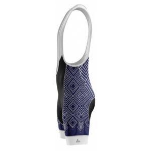 Unique Navy Blue Geometric Padded Cycling Bib Shorts 3