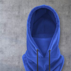 Windproof Winter Ski Balaclava Warm Plush Padded Hood for Cycling & Outdoors - One Size - Royal